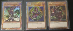 3x Dark Magician RA03/RA04 Platinum Secret Rare Yugioh NM Playset 3 Arts Arkana - Image 1
