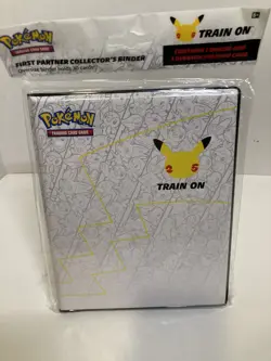 Pokemon 25th Anniversary First Partner Collector's Binder Jumbo Cards + Pikachu - Image 1