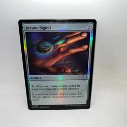Arcane Signet 367 Uncommon Commander Masters Magic: The Gathering Foil LP - Image 1
