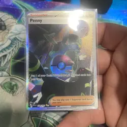 Pokemon TCG Penny Paldean Fates Trainer Holo Card 239/091 Illustration Rare NM - Image 4