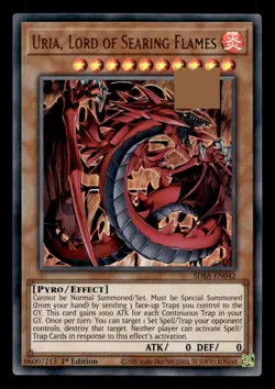 Uria, Lord of Searing Flames SDSA-EN042 Sacred Beasts Yu-Gi-Oh NM - Image 1