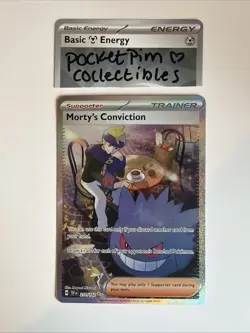 Pokemon Morty’s Conviction 211/162 Temporal Forces SIR TCG Card - Image 1