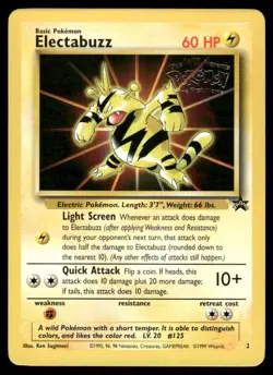 Pokemon Cards Electabuzz 2 Wizards Black Star Promos Promo LP - Image 1