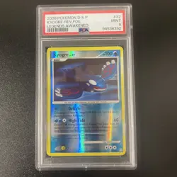NEWEST CERT PSA 9 Kyogre REVERSE HOLO 2008 Legends Awakened 32/146 Pokemon Card - Image 1