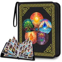 MTG Binder, 9 Pocket Trading Card Binder Holds 900 Cards, Faux Leather Cover/... - Image 1