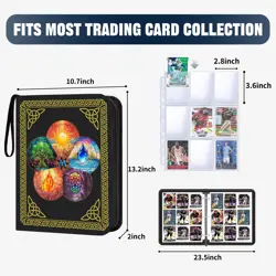 MTG Binder, 9 Pocket Trading Card Binder Holds 900 Cards, Faux Leather Cover/... - Image 2