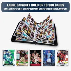 MTG Binder, 9 Pocket Trading Card Binder Holds 900 Cards, Faux Leather Cover/... - Image 3