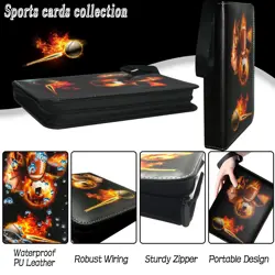 Sports Card Binder 900 Pockets, Trading Card Binder 9 Pocket with 50 Sleeves ... - Image 2