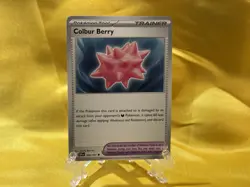 Pokemon Scarlet & Violet: Surging Spark -Colbur Berry Reverse Holo and base card - Image 3