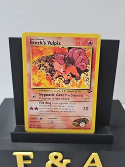 MP Pokemon TCG Brock's Vulpix Gym Challenge Card 37/132 with W Stamp - Image 1