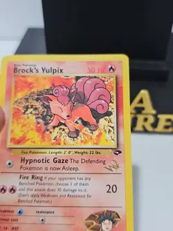 MP Pokemon TCG Brock's Vulpix Gym Challenge Card 37/132 with W Stamp - Image 3