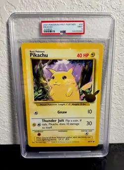 2021 POKEMON FIRST PARTNER JUMBOS #58 PIKACHU PSA 9 - Image 1