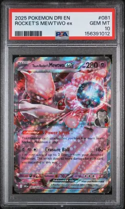 2025 POKEMON DRI EN-DESTINED RIVALS #081 ROCKET'S MEWTWO ex - Image 1