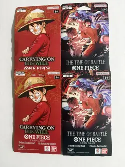 4 packs One Piece; Carrying On His Will and Time of Battle OP-13 OP-16 ENGLISH - Image 1