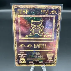 Pokemon TCG Ancient Mew 1 Pokemon Movie Promo Card 2000 Vintage Holo Swirl - Image 1