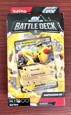 Pokemon TCG Ampharos ex Battle Deck 60 Cards Level 1 Ages 6+ New Sealed Box - Image 1