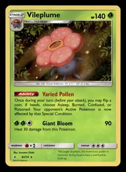 Vileplume 8/214 Rare Unbroken Bonds Holo Pokemon NM - Image 1