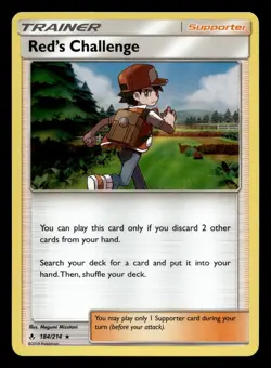 Red's Challenge 184/214 Rare Unbroken Bonds Holo Pokemon NM - Image 1