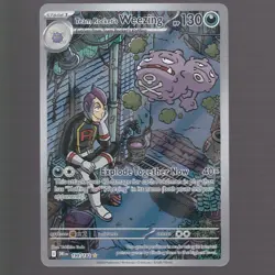 Team Rocket's Weezing 199/182 Illustration Rare Destined Rivals Pokemon Holo NM - Image 1