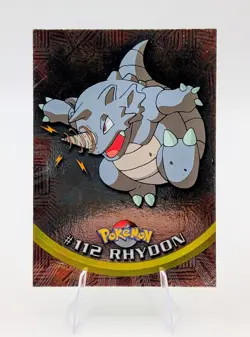 2000 Topps Pokemon Blue Logo: Rhydon Foil #112 - LP - Image 1