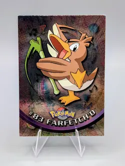 2000 Topps Pokemon Blue Logo: Farfetch'd Foil #83 - LP - Image 1
