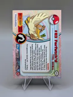 2000 Topps Pokemon Blue Logo: Farfetch'd Foil #83 - LP - Image 2
