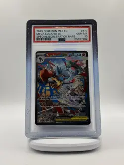 Mega Lucario ex 179/132 Special Illustration Rare Pokemon PSA 10 - Image 1