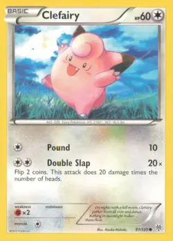 CLEFAIRY 97/135 COMMON PLASMA STORM POKEMON NEAR MINT - Image 1