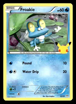 Froakie 22/25 McDonald's 25th Anniversary Stamped Promo 2021 Pokemon NM - Image 1