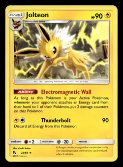 Jolteon 23/68 Rare Hidden Fates Pokemon NM - Image 1