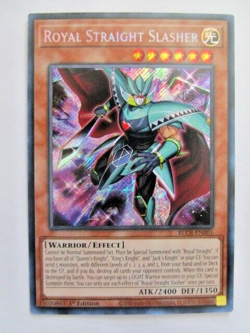 Yugioh! Royal Straight Slasher Blcr-En001 Secret Rare Near Mint - Image 1