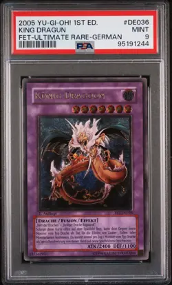 Yugioh Konig Dragoon FET-DE036 Ultimate Rare 1. Auflage PSA 9 POP 1 - Image 1