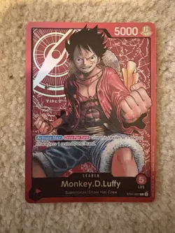 One Piece TCG Monkey D Luffy ST01-001 Pre Errata Leader - Image 1