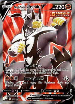 Single Strike Urshifu V (Full Art) 150/163 Battle Styles - Pokemon Card - NM - Image 1