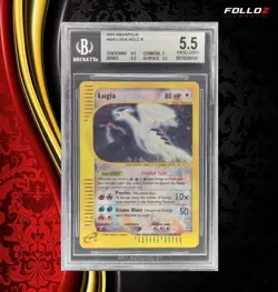 CARTA POKEMON LUGIA CRYSTAL HOLO 149/147 AQUAPOLIS BGS 5.5 TCG CARD ENG - Image 1