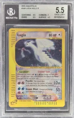 CARTA POKEMON LUGIA CRYSTAL HOLO 149/147 AQUAPOLIS BGS 5.5 TCG CARD ENG - Image 2
