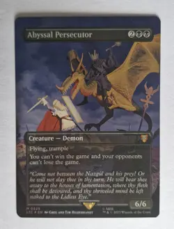 Abyssal Persecutor MTG LOTR Holiday Edition Silver Foil #0525 - Image 2