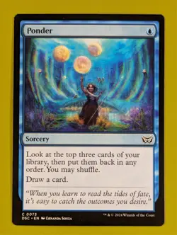 Ponder x1 Duskmourn: House of Horror Commander 1x MTG Magic the Gathering - Image 1