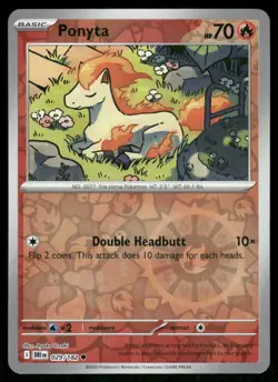 Ponyta 029/182 Common Destined Rivals Pokemon Reverse Holo Near Mint - Image 1