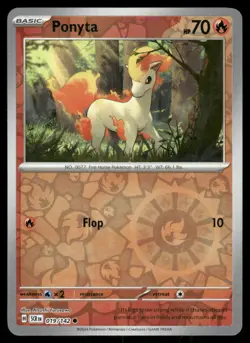 Ponyta 19/142 Common Stellar Crown Pokemon Reverse Holo Near Mint - Image 1