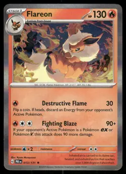 Flareon 013/131 Holo Rare Prismatic Evolutions Pokemon Holo Near Mint - Image 1