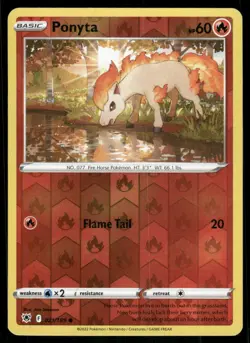 Ponyta 021/189 Common Astral Radiance Pokemon Reverse Holo Near Mint - Image 1