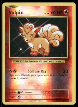 Vulpix 14/108 Common Evolutions Pokemon Reverse Holo Near Mint - Image 1