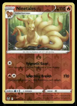 Ninetales 018/195 Uncommon Silver Tempest Pokemon Reverse Holo Near Mint - Image 1