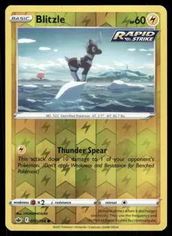 Blitzle 050/198 Common Chilling Reign Pokemon Reverse Holo Near Mint - Image 1