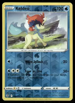 Keldeo 046/195 Rare Silver Tempest Pokemon Reverse Holo Near Mint - Image 1