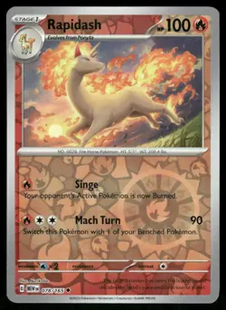 Rapidash 078/165 Uncommon 151 Pokemon Reverse Holo Near Mint - Image 1