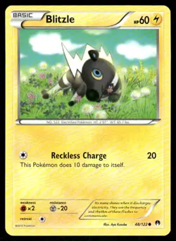 Blitzle 48/122 Common BREAKpoint Pokemon Near Mint - Image 1