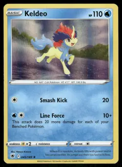 Keldeo 045/189 Holo Rare Astral Radiance Pokemon Holo Near Mint - Image 1