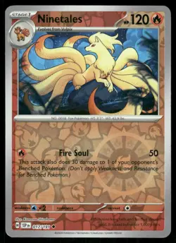 Ninetales 017/191 Uncommon Surging Sparks Pokemon Reverse Holo Near Mint - Image 1